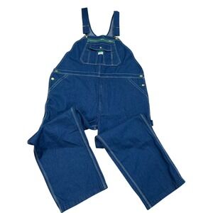 NWT Liberty Men's Blue Cotton Denim Straight Leg Bib Overalls Coveralls Sz 46X28